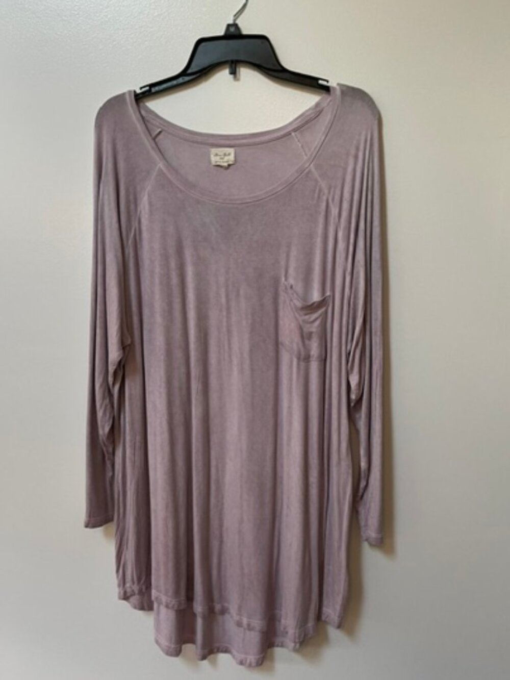 3X Women's Top by Ultra Flirt Plus Slinky Lavender Color